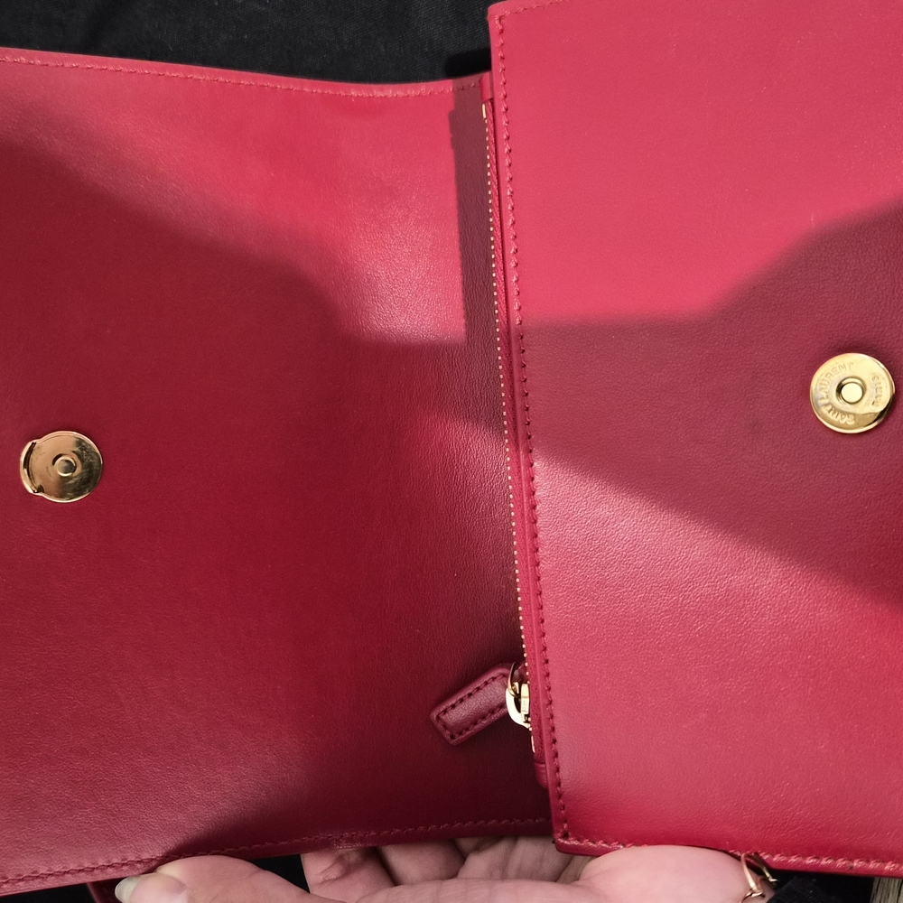 Saint Laurent Red Leather Crossbody Bag - Picture 6 of 8